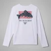 Boys PFG Terminal Tackle™ Fins and Stripes Long Sleeve Shirt Boys PFG Terminal Tackle™ Fins and Stripes Long Sleeve Shirt