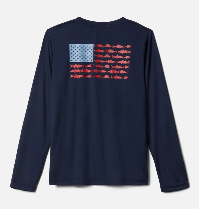 Boys PFG Terminal Tackle™ Fish Flag Long Sleeve Shirt Boys PFG Terminal Tackle™ Fish Flag Long Sleeve Shirt