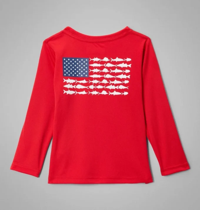 Boys Toddler PFG Terminal Tackle™ Fish Flag Long Sleeve Shirt