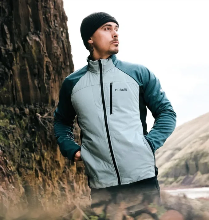 Men Arctic Crest™ Hybrid Full Zip Jacket