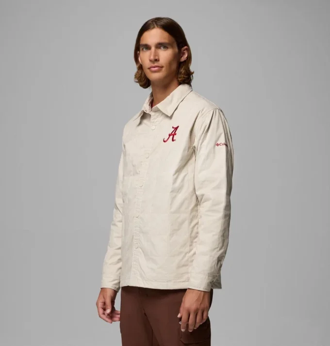 Men Collegiate Campus Roam™ Quilted Shirt Jacket – Alabama