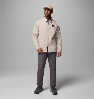 Men Collegiate Campus Roam™ Quilted Shirt Jacket – Michigan