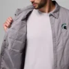 Men Collegiate Campus Roam™ Quilted Shirt Jacket – Michigan State
