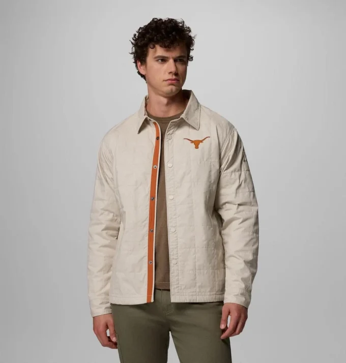 Men Collegiate Campus Roam™ Quilted Shirt Jacket – Texas