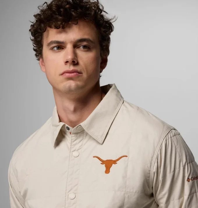 Men Collegiate Campus Roam™ Quilted Shirt Jacket – Texas