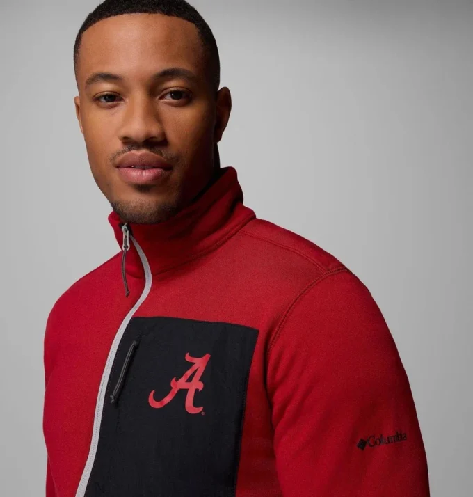 Men Collegiate Columbia Hike™ Half Zip Jacket – Alabama