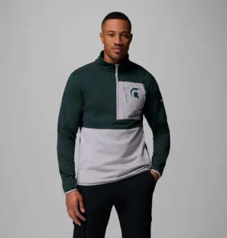 Men Collegiate Columbia Hike™ Half Zip Jacket – Michigan State