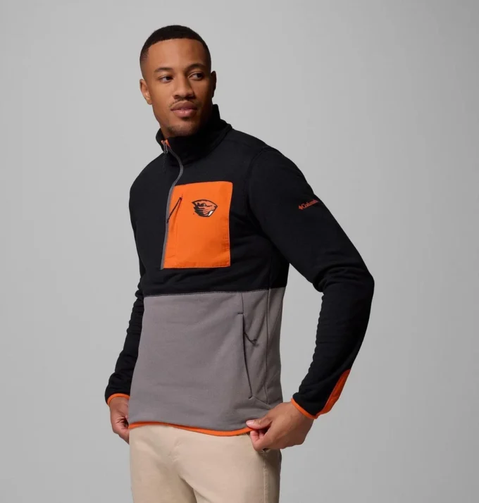 Men Collegiate Columbia Hike™ Half Zip Jacket – Oregon State