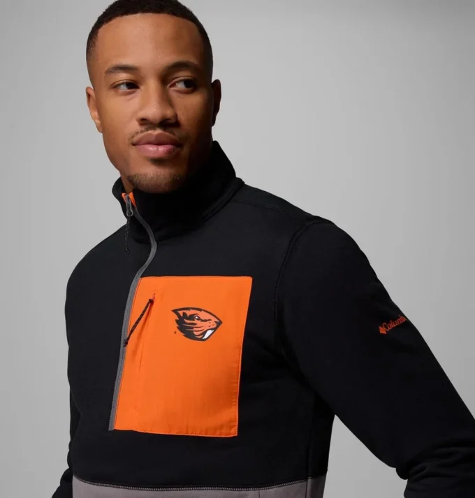Men Collegiate Columbia Hike™ Half Zip Jacket – Oregon State