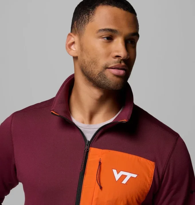Men Collegiate Columbia Hike™ Half Zip Jacket – Virginia Tech