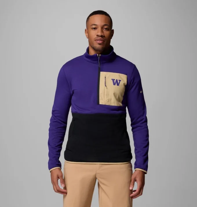Men Collegiate Columbia Hike™ Half Zip Jacket – Washington