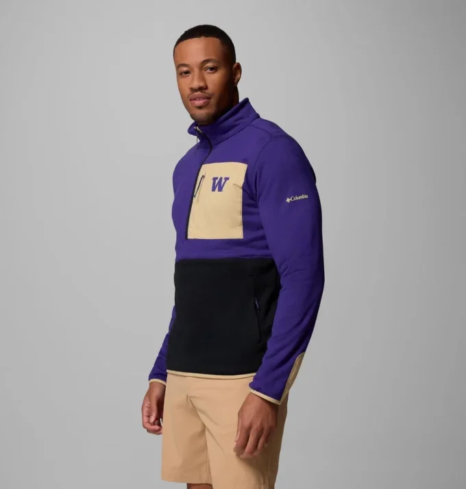 Men Collegiate Columbia Hike™ Half Zip Jacket – Washington