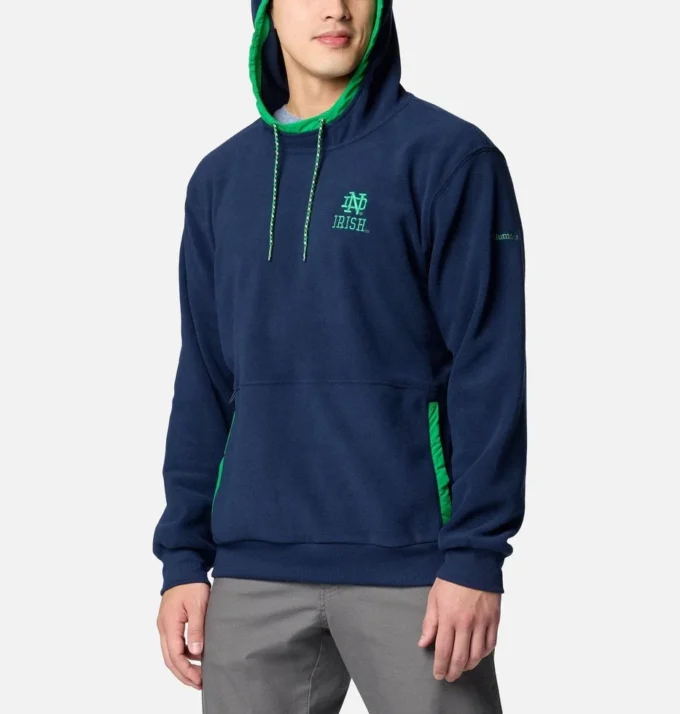 Men Collegiate Flanker™ Fleece Hoodie – Notre Dame