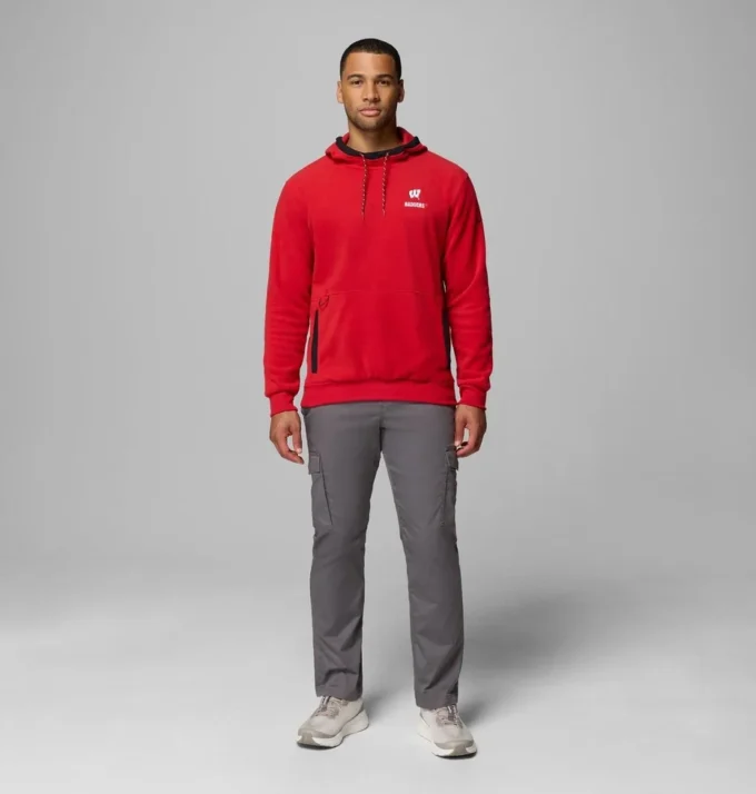 Men Collegiate Flanker™ Fleece Hoodie – Wisconsin