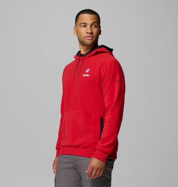 Men Collegiate Flanker™ Fleece Hoodie – Wisconsin