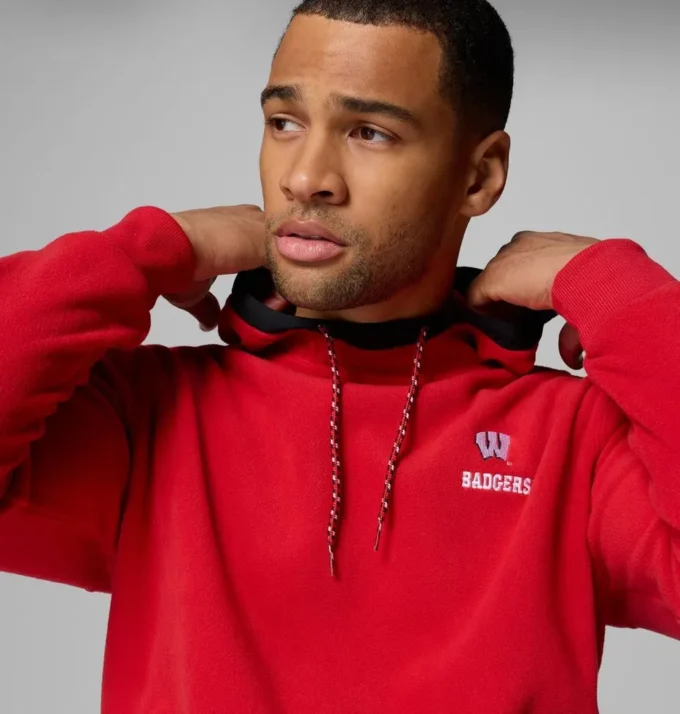 Men Collegiate Flanker™ Fleece Hoodie – Wisconsin