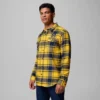 Men Collegiate Flare Gun™ Flannel Long Sleeve Shirt – Michigan