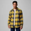 Men Collegiate Flare Gun™ Flannel Long Sleeve Shirt – Michigan