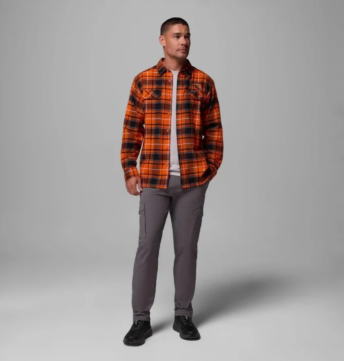 Men Collegiate Flare Gun™ Flannel Long Sleeve Shirt – Oregon State
