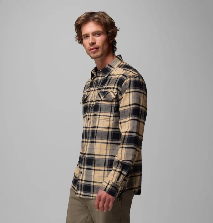 Men Collegiate Flare Gun™ Flannel Long Sleeve Shirt – Purdue