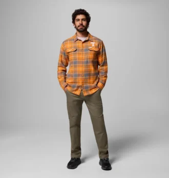 Men Collegiate Flare Gun™ Flannel Long Sleeve Shirt – Tennessee