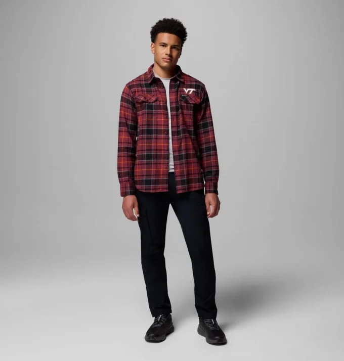 Men Collegiate Flare Gun™ Flannel Long Sleeve Shirt – Virginia Tech Men Collegiate Flare Gun™ Flannel Long Sleeve Shirt – Virginia Tech