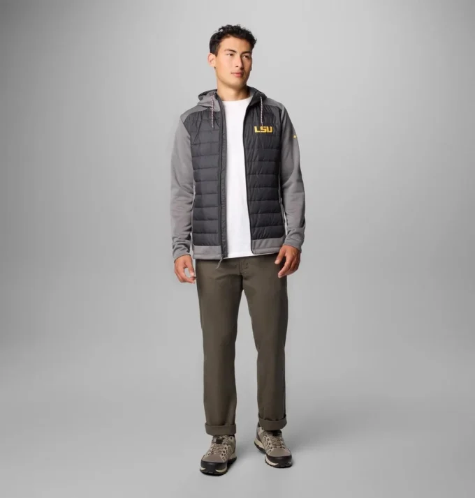 Men Collegiate Out-Shield™ Hybrid Hoodie – LSU Men Collegiate Out-Shield™ Hybrid Hoodie – LSU
