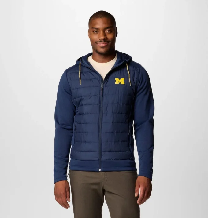 Men Collegiate Out-Shield™ Hybrid Hoodie – Michigan