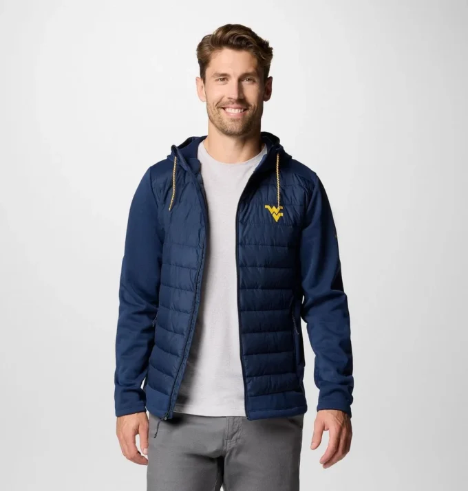 Men Collegiate Out-Shield™ Hybrid Hoodie – West Virginia Men Collegiate Out-Shield™ Hybrid Hoodie – West Virginia