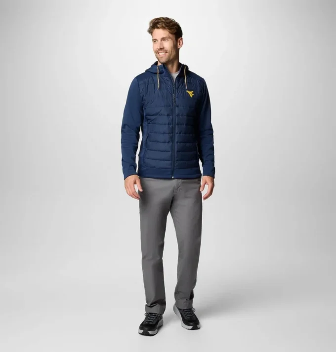 Men Collegiate Out-Shield™ Hybrid Hoodie – West Virginia Men Collegiate Out-Shield™ Hybrid Hoodie – West Virginia