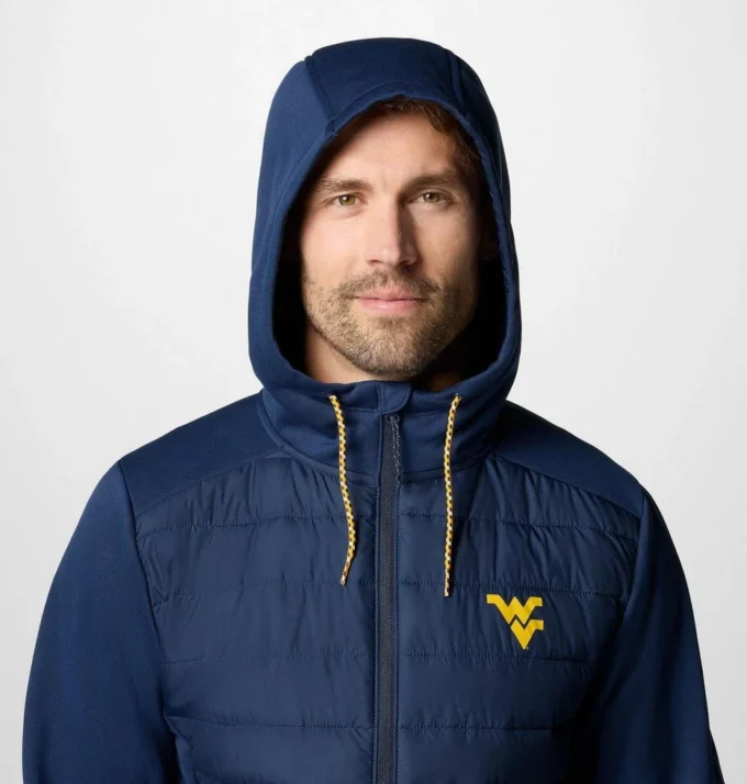 Men Collegiate Out-Shield™ Hybrid Hoodie – West Virginia Men Collegiate Out-Shield™ Hybrid Hoodie – West Virginia