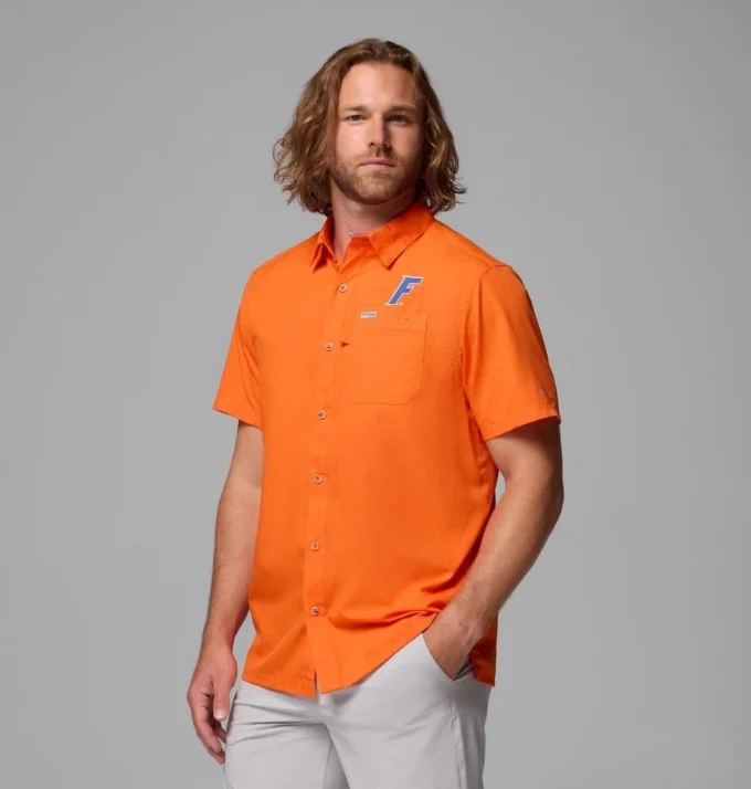 Men Collegiate PFG Slack Tide™ Camp Shirt – Florida