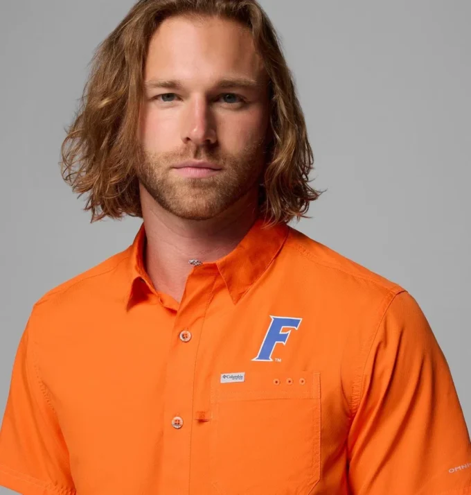 Men Collegiate PFG Slack Tide™ Camp Shirt – Florida