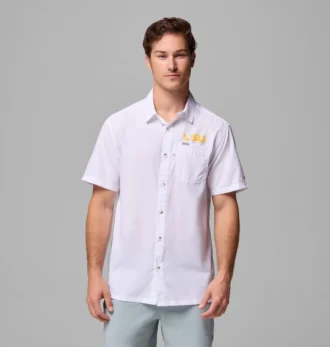 Men Collegiate PFG Slack Tide™ Camp Shirt – LSU