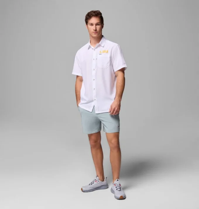Men Collegiate PFG Slack Tide™ Camp Shirt – LSU Men Collegiate PFG Slack Tide™ Camp Shirt – LSU