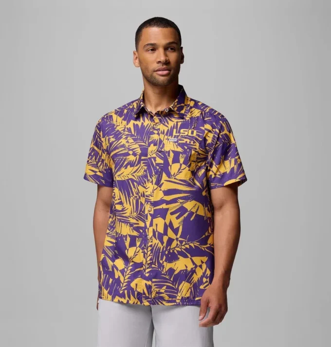 Men Collegiate PFG Super Slack Tide Shirt – LSU Men Collegiate PFG Super Slack Tide Shirt – LSU