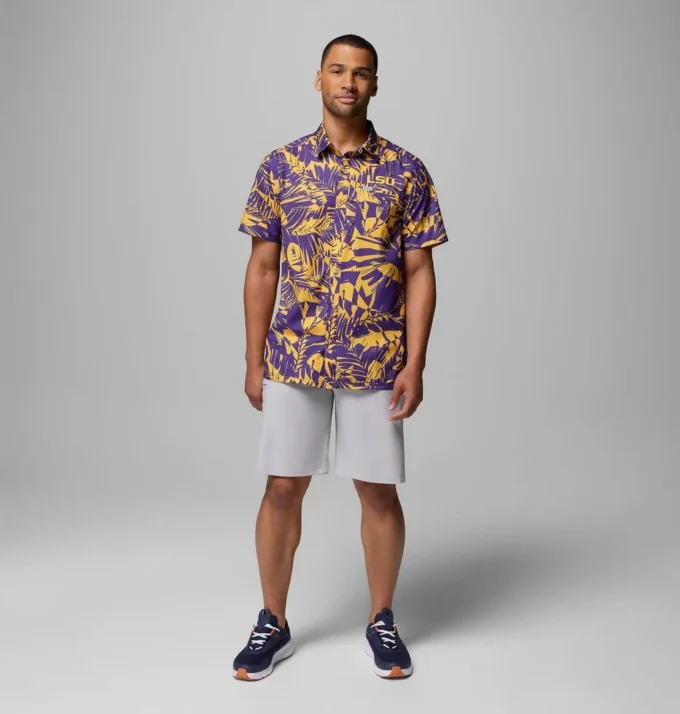 Men Collegiate PFG Super Slack Tide Shirt – LSU Men Collegiate PFG Super Slack Tide Shirt – LSU