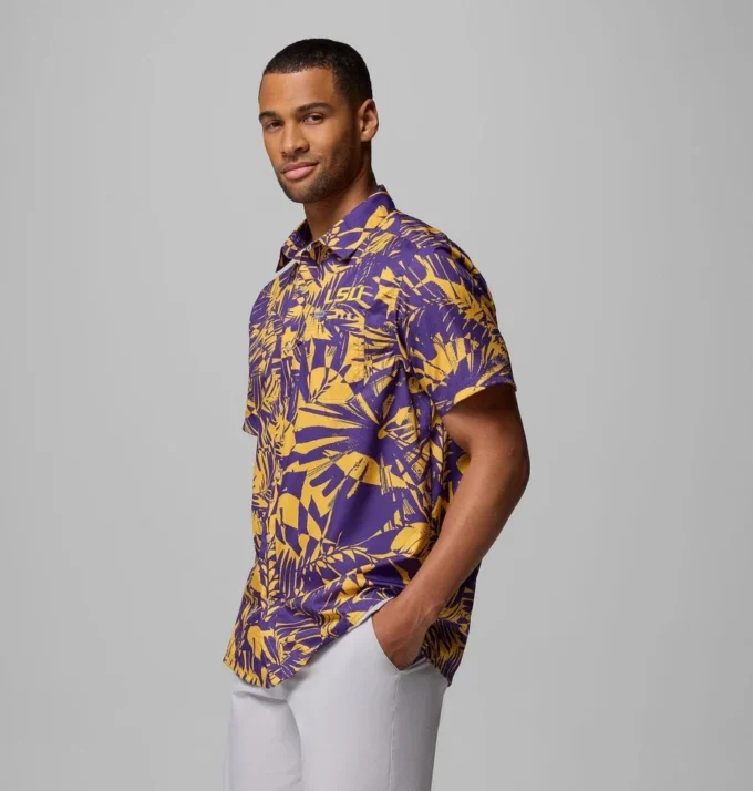 Men Collegiate PFG Super Slack Tide Shirt – LSU Men Collegiate PFG Super Slack Tide Shirt – LSU