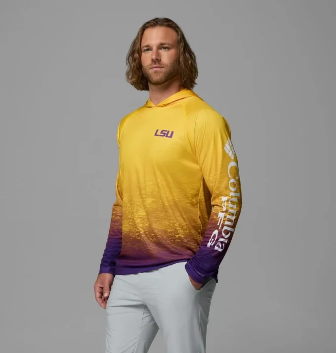 Men Collegiate PFG Super Terminal Tackle™ Hoodie – Louisiana