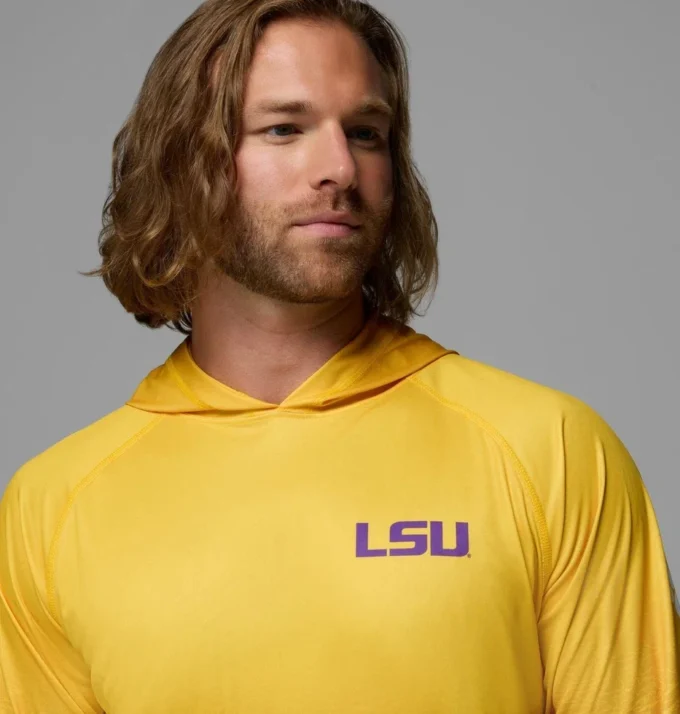 Men Collegiate PFG Super Terminal Tackle™ Hoodie – Louisiana