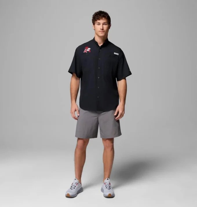 Men Collegiate PFG Tamiami™ Short Sleeve Shirt – Arkansas