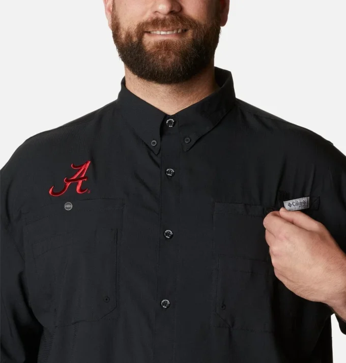 Men Collegiate PFG Tamiami™ Short Sleeve Shirt – Big – Alabama