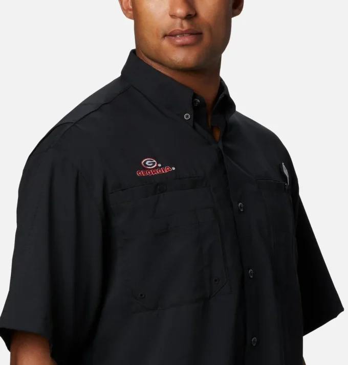Men Collegiate PFG Tamiami™ Short Sleeve Shirt – Big – Georgia