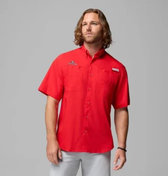 Men Collegiate PFG Tamiami™ Short Sleeve Shirt – Georgia