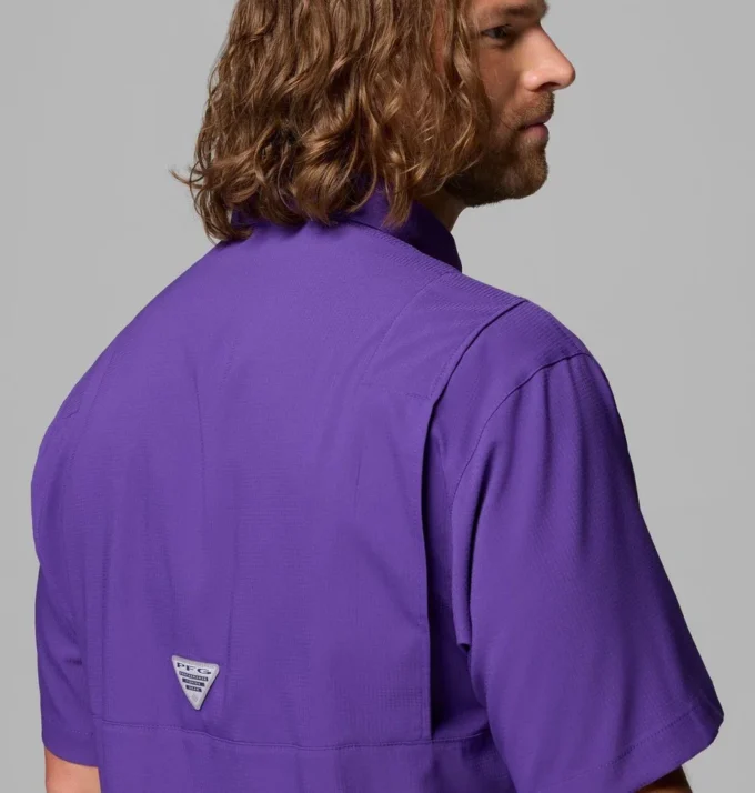 Men Collegiate PFG Tamiami™ Short Sleeve Shirt – LSU