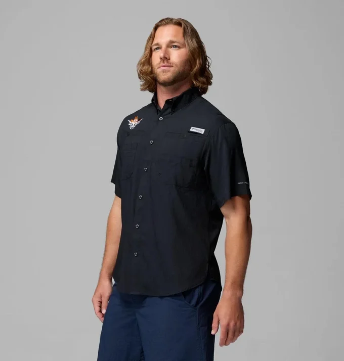 Men Collegiate PFG Tamiami™ Short Sleeve Shirt – Texas