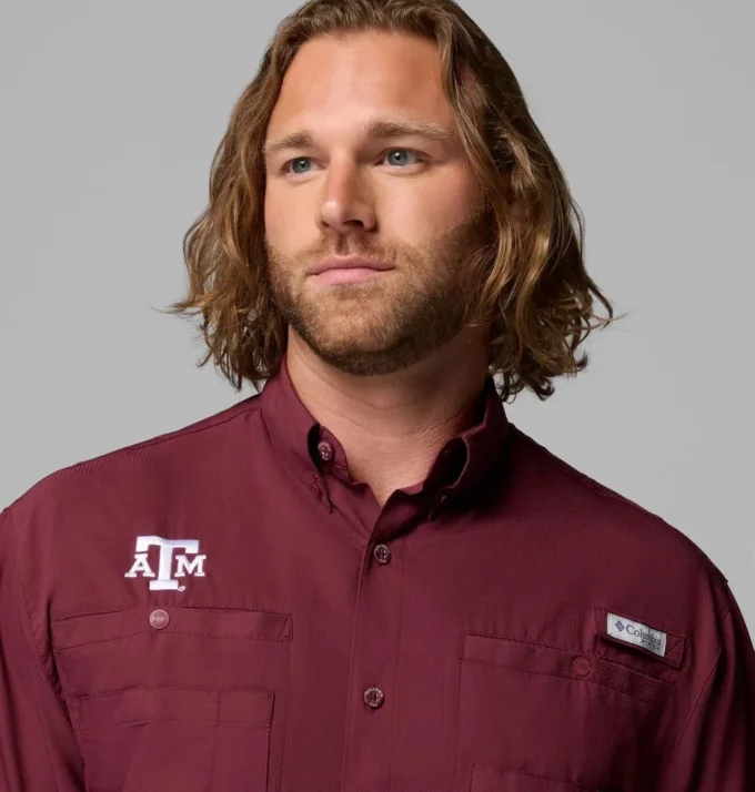 Men Collegiate PFG Tamiami™ Short Sleeve Shirt – Texas A&M