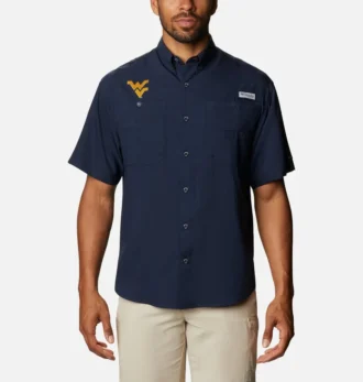 Men Collegiate PFG Tamiami™ Short Sleeve Shirt –  West Virginia