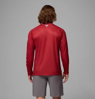 Men Collegiate PFG Terminal Tackle™ Heather Long Sleeve Shirt – Alabama