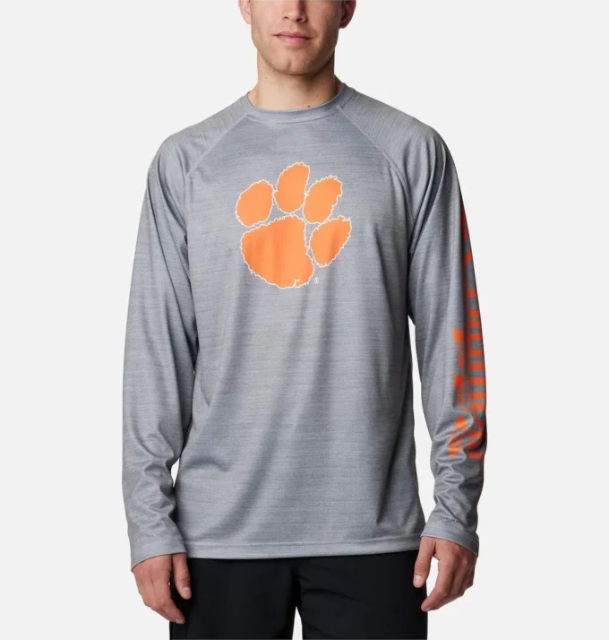 Men Collegiate PFG Terminal Tackle™ Heather Long Sleeve Shirt – Clemson Men Collegiate PFG Terminal Tackle™ Heather Long Sleeve Shirt – Clemson